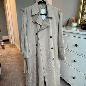 H&M Double Breasted Trench Coat With Pockets Size M